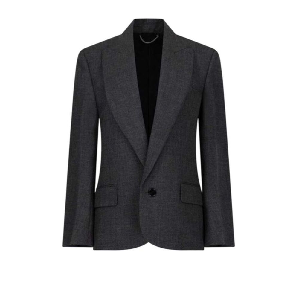 Victoria Beckham Women Roberta Jacket In Dark Grey Mélange